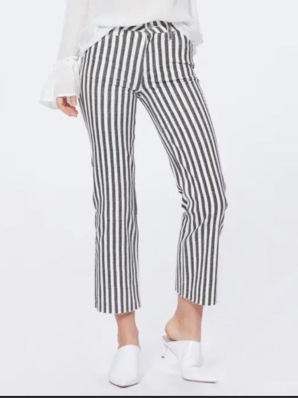 PAIGE Atley Ankle Flare Striped Pants